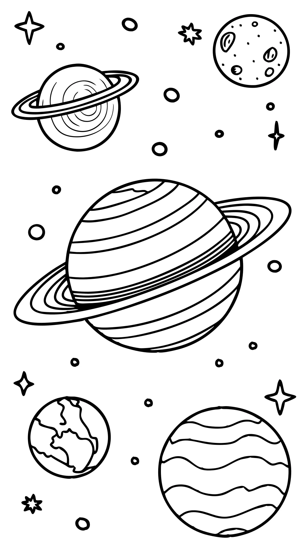 realistic solar system coloring pages